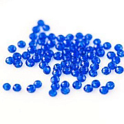 Бусина, стекло абакус 2,5, граненая, цвет синий,  2.5x2 мм (уп 85+/-10 шт)