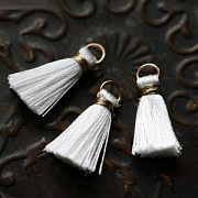 Кисточка, нейлон/латунь, цвет белый, 23-27x5 мм