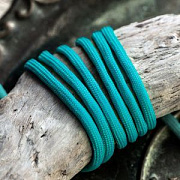 Шнур, полиэстер, паракорд, цвет аквамариновый, 4-5 мм  