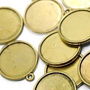 Сеттинг круглый "Торн", цвет античное золото, 29x25x2 мм