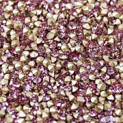 Стразы горный хрусталь, цвет светлый розовый, 2.8 мм (уп 10 шт)