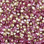 Стразы горный хрусталь, цвет розовый, 2.8 мм (уп 10 шт)