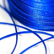 Шнур атласный для кумихимо, цвет синий электрик, 1 мм (уп 4 м)