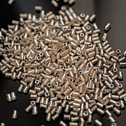 Бисер "Радуга", рубка, цвет карамельный/серебряный, 1"RB (уп 7 г)