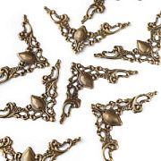 Коннектор "Филигрань Ангулар", цвет античная бронза, 31x56.5x1.5 мм