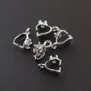 Бейл "Старлет", покрытие платина/цирконий, 9x3.5x7.5 мм