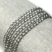 Цепочка "Стил-твист 304", цвет стальной, звено 5x3.5x0.8 мм