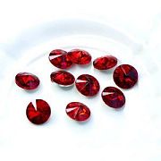 Кабошон стекло Риволи, цвет Lt.Siam, 12 мм