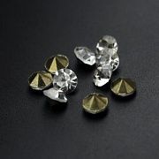 Стразы горный хрусталь, цвет прозрачный, 4 мм (уп 10 шт)