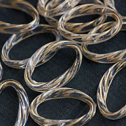 Коннектор "Золотой ажур", акрил, цвет прозрачный/золото, 31x21x5 мм