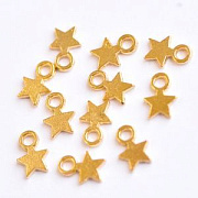 Подвеска металлическая "Звездочка", цвет золото, 10x8x1 мм