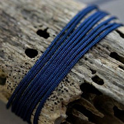 Шнур, полиэстер, цвет синий темный, 1 мм  