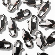 Замочек-лобстер, 304 Stainless Steel, цвет стальной, 13x6.5x3.5 мм