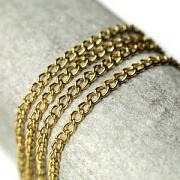 Цепочка "Стил-твист 304", цвет золото, звено 5x3.5x0.8 мм