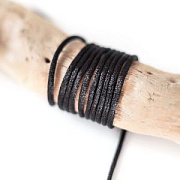 Шнур атласный, цвет черный, 1.5 мм, мот 100 м