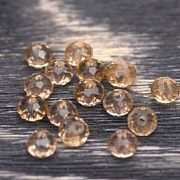 Бусина, стекло абакус 6, граненая, цвет розовый лосось, 6х4 мм