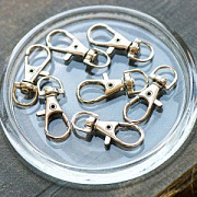 Карабин, цвет платина, для брелоков, 35x13 мм