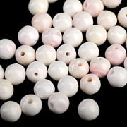Бусина из ракушки, "Сишелл", цвет бледно-розовый, 4.5-5 мм