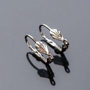 Швензы "Барбара", металл, покрытие родием, 18х12х0.8 мм