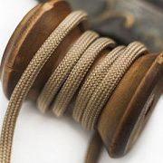 Шнур, полиэстер, паракорд, цвет бежево-коричневый, 4-5 мм  