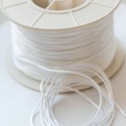 Шнур атласный для кумихимо, цвет белый, 1 мм (уп 4 м)