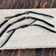 Основа для браслета "Wicker", плетеный, цвет черный, 145-155x5x2 мм