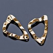 Подвеска металл "Треугольник-шифон", позолота, 30-33x17-19x1-2 мм