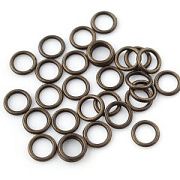 Колечко неразъемное, цвет античная бронза, 8x1.2 мм (уп 5 гр)