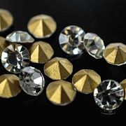 Стразы ювелирные, стекло, цвет Crystal, 4.2-4.4 мм (уп 20 шт)