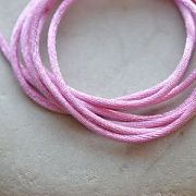 Шнур атласный для кумихимо, цвет розовый, 1.5 мм
