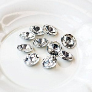 Кабошон стекло Риволи, цвет Cristal, 12 мм