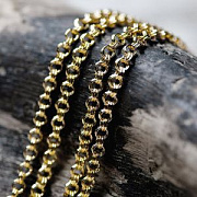 Цепочка "Дабл-ролл", цвет светлое золото, звено 4x0.6 мм