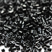 Бисер "Радуга", рубка-гексагон, цвет черный, 11/0 2CUT (уп 7 г)