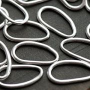 Коннектор-рамка "Овал №1", цвет античное серебро, 39x21x2 мм