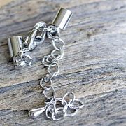 Концевик для шнура "Цилиндр" с удлинителем, цвет платина, 8х4 мм