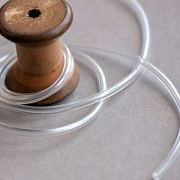 Шнур ПВХ, с отверстием, цвет прозрачный, диаметр 4 мм