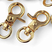 Карабин, цвет золото, для брелоков, 30 мм