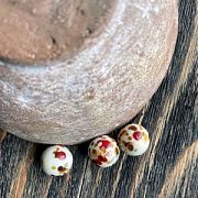 Бусина, Мурано "Россыпь", коричневая посыпка, 13х13 мм