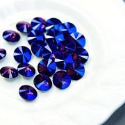 Кабошон стекло Риволи, цвет Lt.Ametist AB, 12 мм