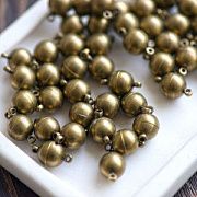 Застежка магнитная "Шарик", цвет античная бронза, 16х10 мм