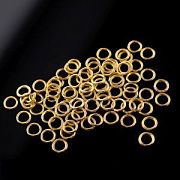 Колечко неразъемное, цвет золото, 6х1 мм (уп 5 гр)