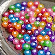 Бусина, акрил "Маргаритка", цветовой микс, 10х10х4 мм