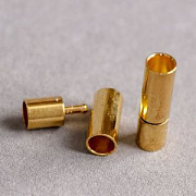 Застежка "Кассет", цвет золото, 17х5 мм, отверстие 4 мм