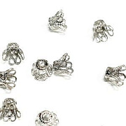 Колпачок для бусин "Стаканчик", цвет платина, 6х5 мм (уп 40 шт)