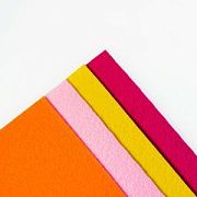 Набор фетра 4 листа "Розовый, желтый, оранжевый"