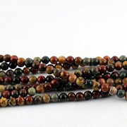 Бусина яшма Пикассо 4, цветовой микс, 4.5 мм (стренд 24 шт.)