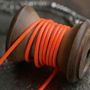 Шнур вощеный, цвет ярко-оранжевый, 2 мм