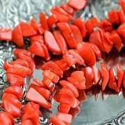 Бусина им.коралла осколки, цвет оранжево-красный, колорир., 5-12 мм (уп.20 г)