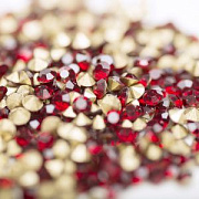 Стразы горный хрусталь, цвет рубиновый, 2.8 мм (уп 10 шт)