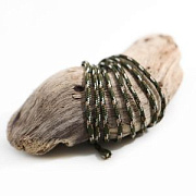 Шнур, полиэстер, паракорд, цвет оливковый темный в белую крапинку, 2 мм  